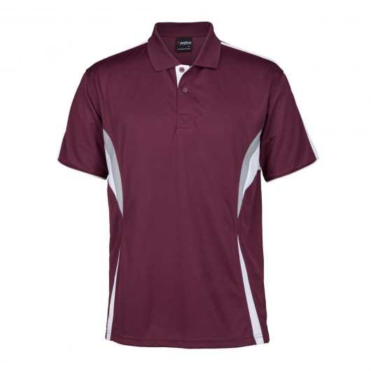 Maroon White Grey Coolabah Polo Shirts